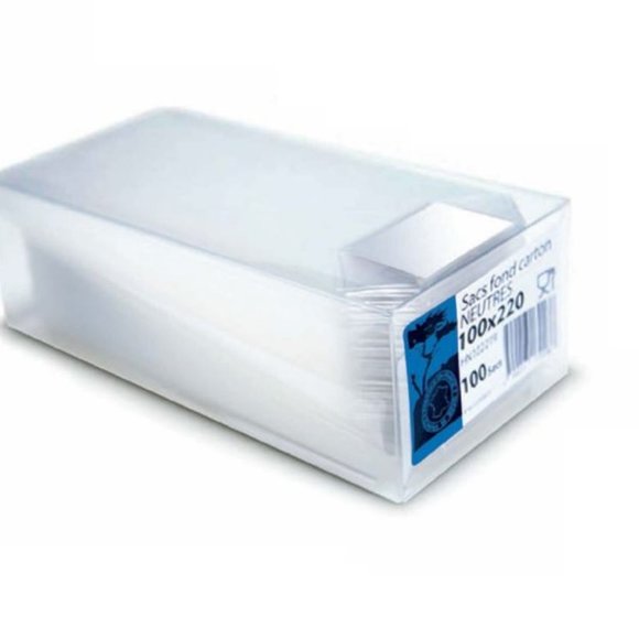 [NEW] 500-Pack French Clear Cellophane Craft Treat Bags Flat Bottom Silver Wedge - Picture 9 of 11